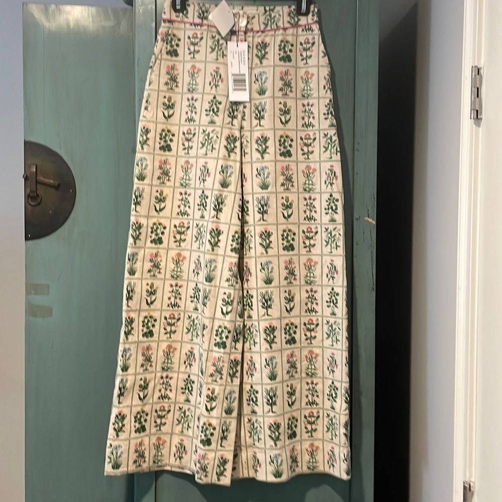 Rhode Parker Pants Gridded Garden Natural size 4